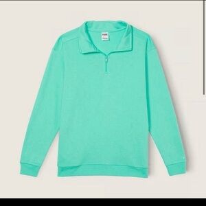 Victoria's Secret PINK Fleece Half-Zip Campus Sweatshirt
